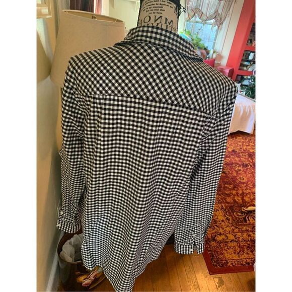 J Crew Mercantile Black White Gingham Plaid Flannel Shirt - Picture 7 of 10